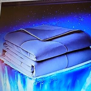 Cozy Bliss dual side cooling comforter gray Twin breathable lightweight New